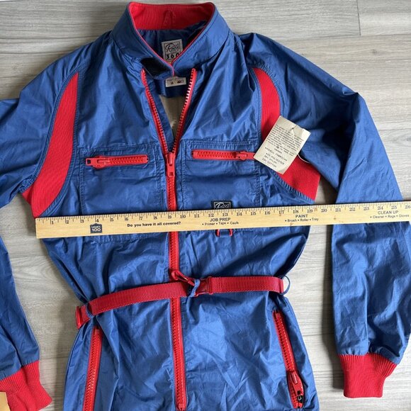 VTG Roffe 360 One Piece Spring Snow Ski Powder Shell Suit Womens M Blue Snowsuit - Picture 8 of 15